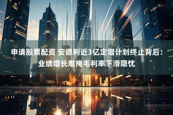 申请股票配资 安德利近3亿定增计划终止背后：业绩增长难掩毛利率下滑隐忧